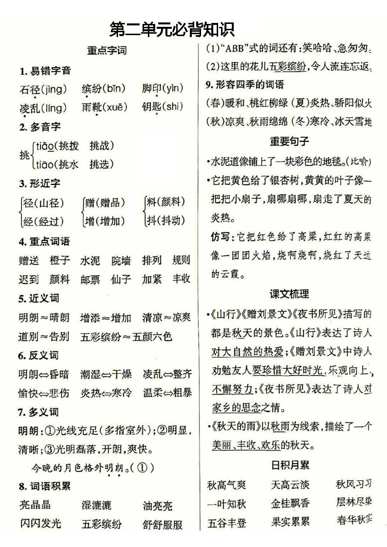 三年级上册语文必背插图1