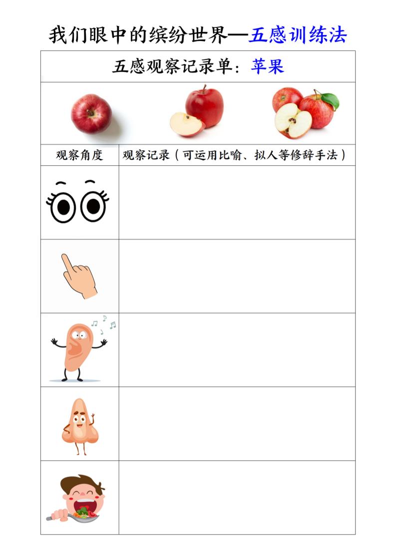 三上语文-第五单元五感训练法插图1