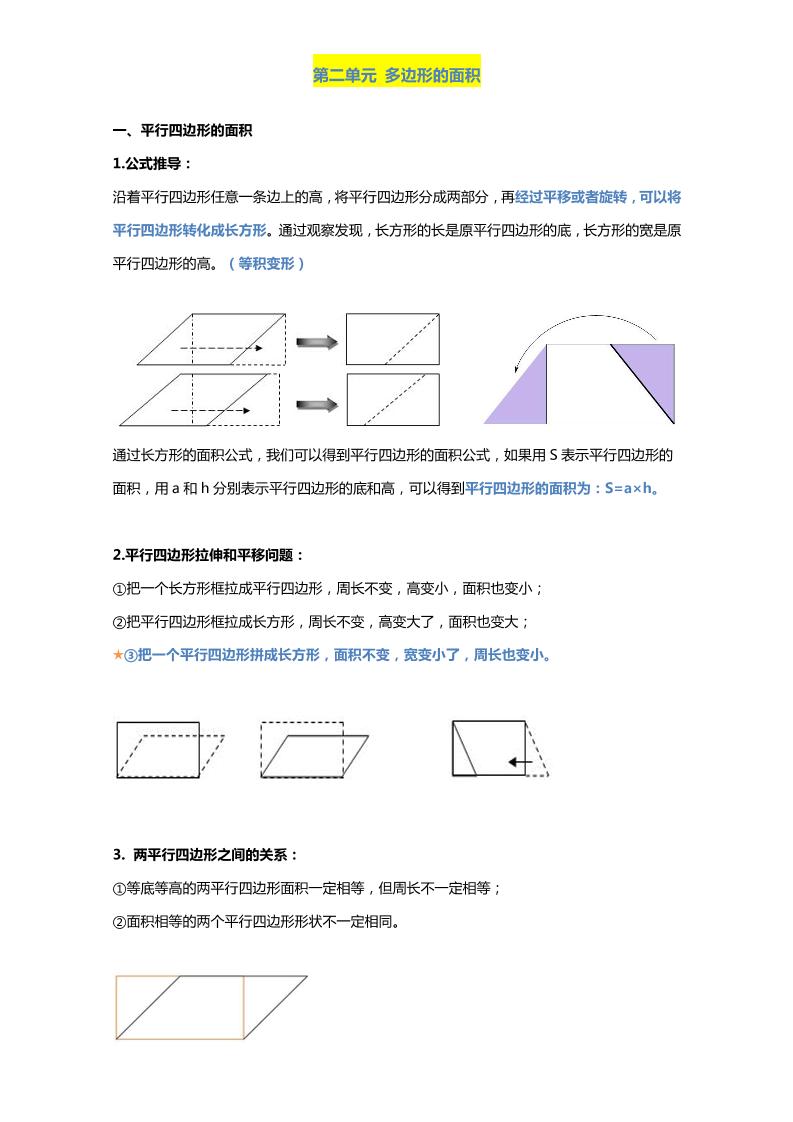 五上苏教版数学知识点汇总预习插图1