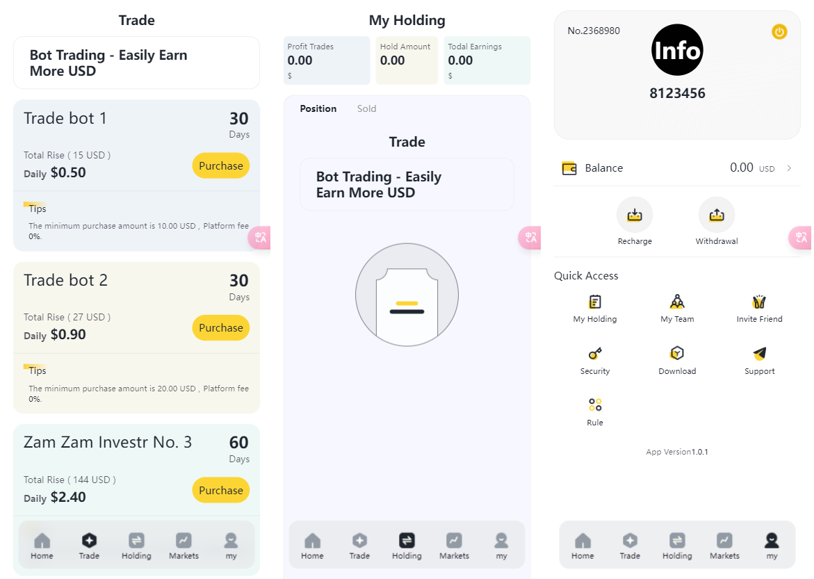 海外版AI量化区块链系统源码 UI精美插图1