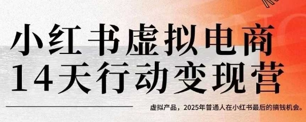 小红书虚拟电商14天变现训练营,虚拟产品,2025年普通人在小红书最后的搞钱机会(更新)插图 小红书虚拟电商14天变现训练营,虚拟产品,2025年普通人在小红书最后的搞钱机会(更新)插图