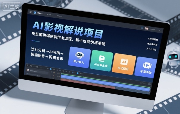 AI影视解说项目,电影解说爆款制作全流程,新手也能快速掌握插图 AI影视解说项目,电影解说爆款制作全流程,新手也能快速掌握插图