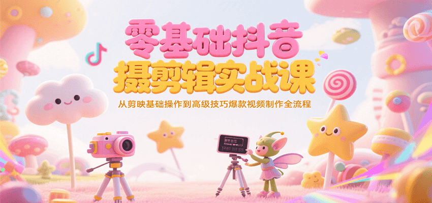 零基础抖音短视频拍摄剪辑实战课,从剪映基础操作到高级技巧爆款视频制作全流程插图 零基础抖音短视频拍摄剪辑实战课,从剪映基础操作到高级技巧爆款视频制作全流程插图