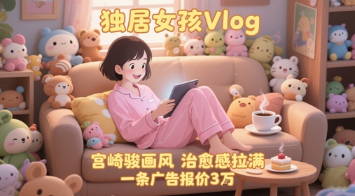 单个账号涨粉71W!用AI制作独居女孩Vlog,宫崎骏画风,治愈感拉满,一条广告报价3W插图 单个账号涨粉71W!用AI制作独居女孩Vlog,宫崎骏画风,治愈感拉满,一条广告报价3W插图