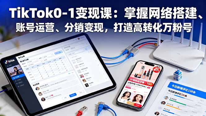 TikTok0-1变现课:掌握网络搭建、账号运营、分销变现,打造高转化万粉号插图 TikTok0-1变现课:掌握网络搭建、账号运营、分销变现,打造高转化万粉号插图