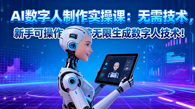 AI数字人制作实操课:无需技术,新手可操作,免费无限生成数字人技术!插图 AI数字人制作实操课:无需技术,新手可操作,免费无限生成数字人技术!插图