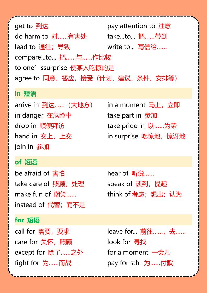 五年级英语上册《介词》固定搭配短语插图1