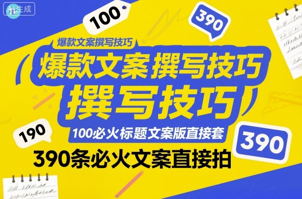 爆款文案撰写技巧,100个必火标题文案模版直接套,390条必火文案直接拍插图 爆款文案撰写技巧,100个必火标题文案模版直接套,390条必火文案直接拍插图