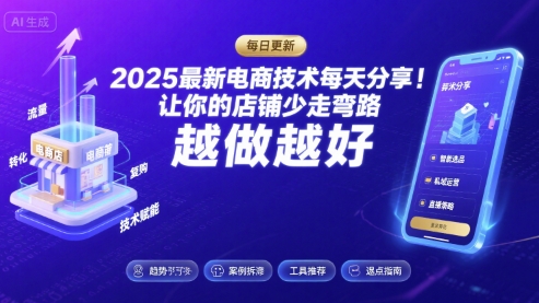 2025最新电商技术每天分享,让你的店铺少走弯路,越做越好(更新11月)插图 2025最新电商技术每天分享,让你的店铺少走弯路,越做越好(更新11月)插图