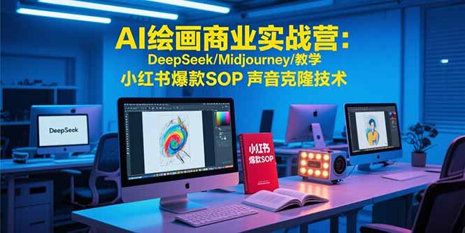 AI绘画商业实战营:DeepSeek/Midjourney/教学 小红书爆款SOP 声音克隆技术插图 AI绘画商业实战营:DeepSeek/Midjourney/教学 小红书爆款SOP 声音克隆技术插图