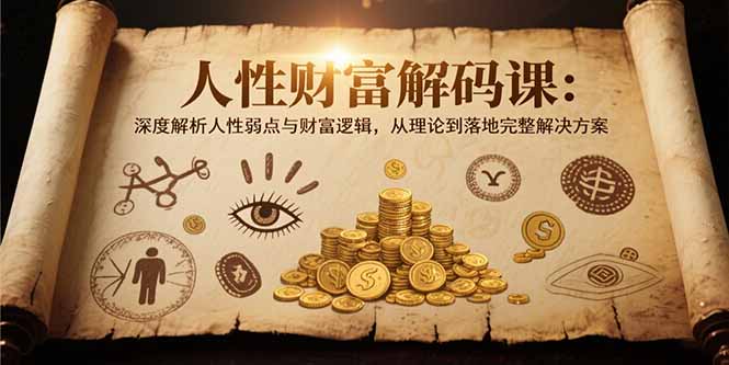 人性财富解码课6.0:深度解析人性弱点与财富逻辑,理论到落地完整解决方案插图 人性财富解码课6.0:深度解析人性弱点与财富逻辑,理论到落地完整解决方案插图
