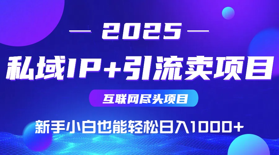 2025网创尽头项目,私域IP+引流,新手小白也能在家日入1000+插图 2025网创尽头项目,私域IP+引流,新手小白也能在家日入1000+插图