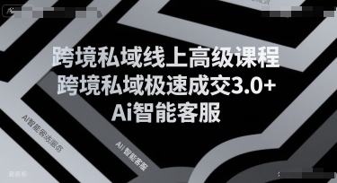 跨境私域线上高级课程,跨境私域极速成交3.0+Ai智能客服插图 跨境私域线上高级课程,跨境私域极速成交3.0+Ai智能客服插图