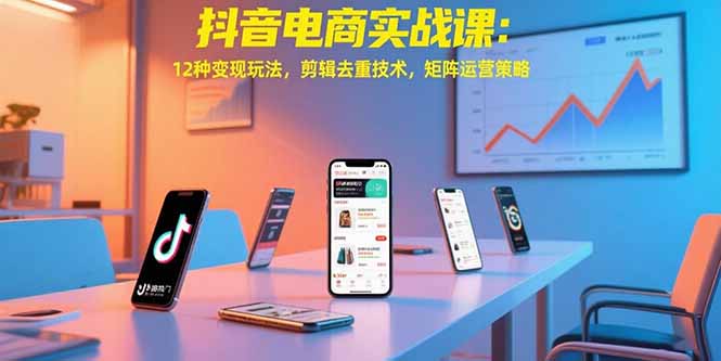 抖音电商实战课:12种变现玩法,剪辑去重技术,矩阵运营策略插图 抖音电商实战课:12种变现玩法,剪辑去重技术,矩阵运营策略插图