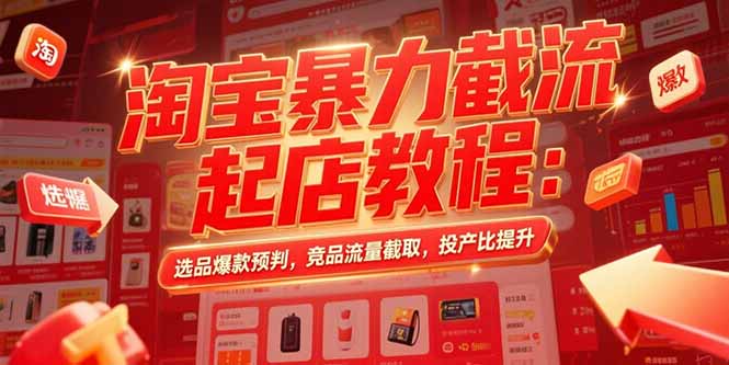 淘宝暴力截流起店教程:选品爆款预判,竞品流量截取,投产比提升插图 淘宝暴力截流起店教程:选品爆款预判,竞品流量截取,投产比提升插图