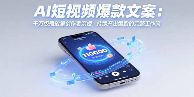AI短视频爆款文案:千万级播放量创作者亲授,持续产出爆款的完整工作流插图 AI短视频爆款文案:千万级播放量创作者亲授,持续产出爆款的完整工作流插图