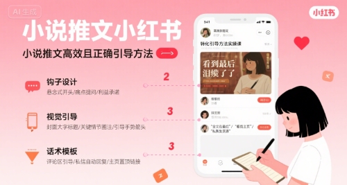 小说推文小红书高转化引导方法实操课,小说推文高效且正确引导方法插图 小说推文小红书高转化引导方法实操课,小说推文高效且正确引导方法插图