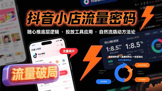 抖音小店流量密码,随心推底层逻辑,投放工具应用,自然流撬动核心方法论插图 抖音小店流量密码,随心推底层逻辑,投放工具应用,自然流撬动核心方法论插图