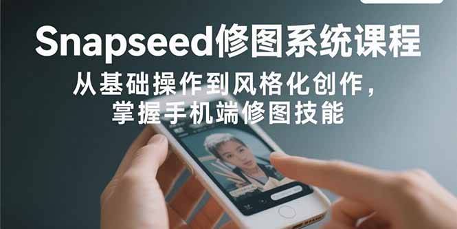 Snapseed修图系统课程:从基础操作到风格化创作,掌握手机端修图技能插图 Snapseed修图系统课程:从基础操作到风格化创作,掌握手机端修图技能插图