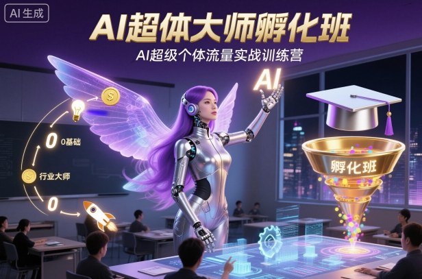 AI超体大师孵化班,AI超级个体流量实战训练营插图 AI超体大师孵化班,AI超级个体流量实战训练营插图