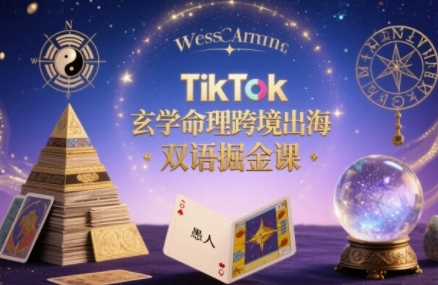 TikTok玄学命理跨境出海双语掘金课,手把手教你用命理知识精准直击海外用户痛点插图 TikTok玄学命理跨境出海双语掘金课,手把手教你用命理知识精准直击海外用户痛点插图