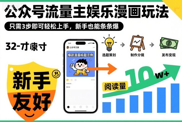 公众号流量主娱乐漫画玩法,只需3步即可轻松上手,新手也能条条爆插图 公众号流量主娱乐漫画玩法,只需3步即可轻松上手,新手也能条条爆插图