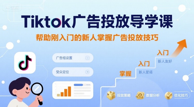 Tiktok广告投放导学课,帮助刚入门的新人掌握广告投放技巧插图 Tiktok广告投放导学课,帮助刚入门的新人掌握广告投放技巧插图