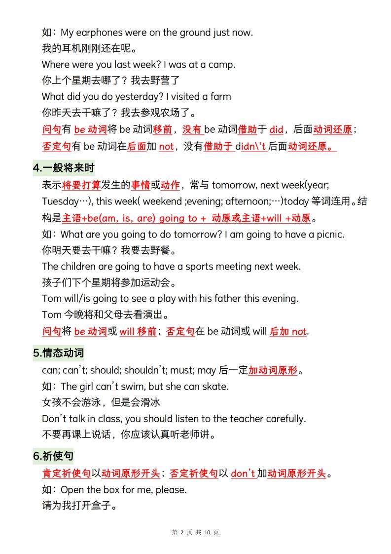 小升初英语【小学阶段必须掌握的40个语法知识】插图1