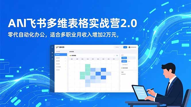 AI+飞书多维表格实战营2.0:零代码自动化办公,适合多职业月收入增加2万元插图 AI+飞书多维表格实战营2.0:零代码自动化办公,适合多职业月收入增加2万元插图