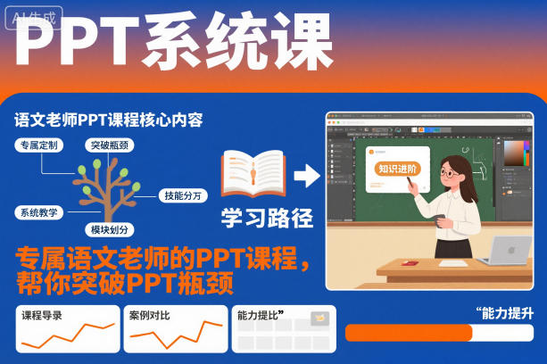 PPT系统课,专属语文老师的PPT课程,帮你突破PPT瓶颈插图 PPT系统课,专属语文老师的PPT课程,帮你突破PPT瓶颈插图
