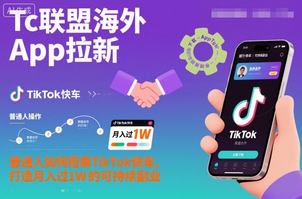 Tc联盟海外App拉新:普通人如何搭乘TikTok快车,打造月入过1W的可持续副业插图 Tc联盟海外App拉新:普通人如何搭乘TikTok快车,打造月入过1W的可持续副业插图