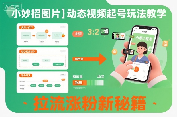 小妙招图片+动态视频起号玩法教学,拉流涨粉新秘籍插图 小妙招图片+动态视频起号玩法教学,拉流涨粉新秘籍插图