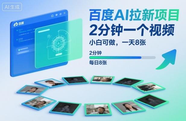 百度AI拉新项目,2分钟一个视频,小白可做,一天8张【附案例+保姆级教程】插图 百度AI拉新项目,2分钟一个视频,小白可做,一天8张【附案例+保姆级教程】插图