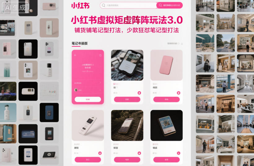 小红书虚拟矩阵玩法3.0,铺货铺笔记型打法,少款狂怼笔记型打法插图 小红书虚拟矩阵玩法3.0,铺货铺笔记型打法,少款狂怼笔记型打法插图