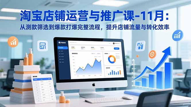 淘宝店铺运营与推广课-11月:从测款筛选到爆款打爆完整流程,提升店铺流量与转化效率插图 淘宝店铺运营与推广课-11月:从测款筛选到爆款打爆完整流程,提升店铺流量与转化效率插图