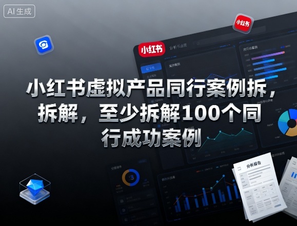 小红书虚拟产品同行案例拆解,至少拆解100个同行成功案例(完结)插图 小红书虚拟产品同行案例拆解,至少拆解100个同行成功案例(完结)插图