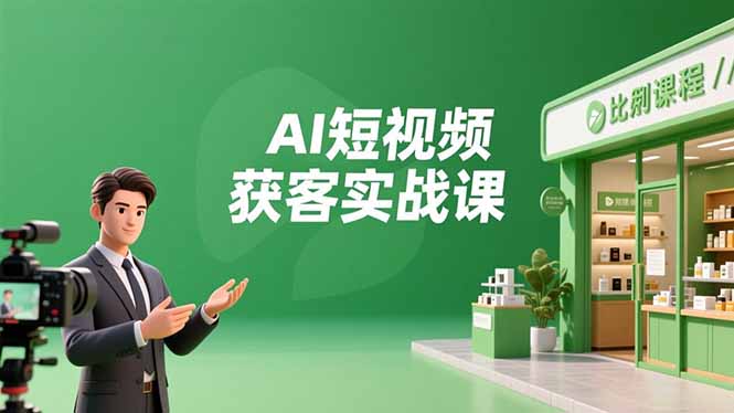 AI短视频获客实战课,数字人创作、实体行业应用、精准引流,30天获取客源月入6万+插图 AI短视频获客实战课,数字人创作、实体行业应用、精准引流,30天获取客源月入6万+插图