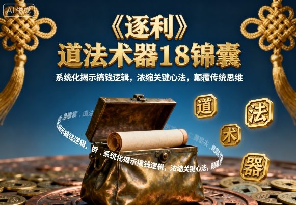 《逐利》道法术器18锦囊,系统化揭示搞钱逻辑,浓缩关键心法,颠覆传统思维(更新)插图 《逐利》道法术器18锦囊,系统化揭示搞钱逻辑,浓缩关键心法,颠覆传统思维(更新)插图