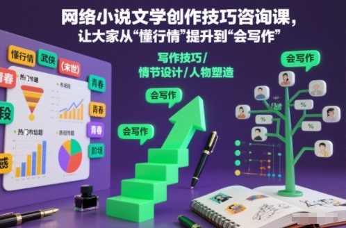网络小说文学创作技巧咨询课,让大家从“懂行情”提升到”会写作”的高度插图 网络小说文学创作技巧咨询课,让大家从“懂行情”提升到”会写作”的高度插图