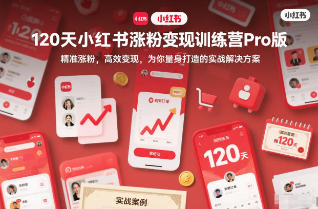 120天小红书涨粉变现训练营Pro版,精准涨粉,高效变现,为你量身打造的实战解决方案插图 120天小红书涨粉变现训练营Pro版,精准涨粉,高效变现,为你量身打造的实战解决方案插图