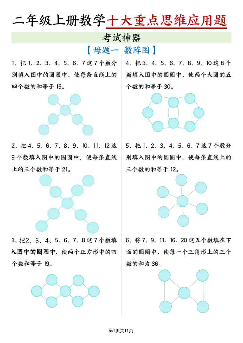 二上数学十大重点母题合集（含答案11页）插图1