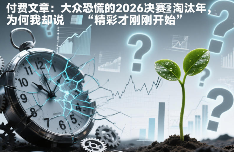 付费文章：大众恐慌的2026决赛淘汰年，为何我却说“精彩才刚刚开始”？