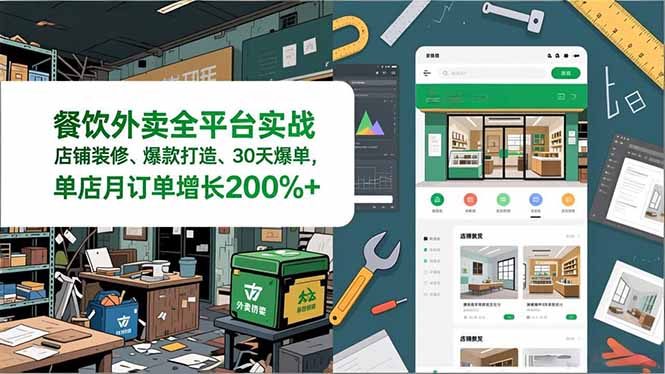 餐饮外卖全平台实战,店铺装修、爆款打造、30天爆单,手把手教学,单店月订单增长200%+插图 餐饮外卖全平台实战,店铺装修、爆款打造、30天爆单,手把手教学,单店月订单增长200%+插图