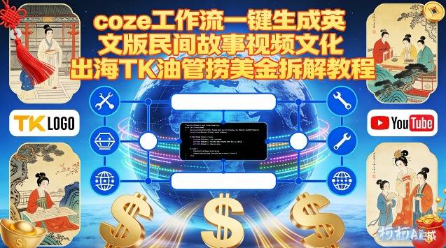 Coze扣子工作流一键生成英文版民间故事视频,文化出海TK油管捞美金拆解教程插图 Coze扣子工作流一键生成英文版民间故事视频,文化出海TK油管捞美金拆解教程插图