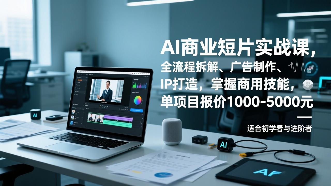 AI商业短片实战课,全流程拆解、广告制作、IP打造,掌握商用技能,单项目报价1000-5000元插图 AI商业短片实战课,全流程拆解、广告制作、IP打造,掌握商用技能,单项目报价1000-5000元插图