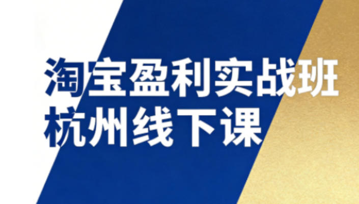 淘宝盈利实战班杭州线下课12月26-28日(音频+字幕),帮你掌握SOP流程+12门核心技术插图 淘宝盈利实战班杭州线下课12月26-28日(音频+字幕),帮你掌握SOP流程+12门核心技术插图