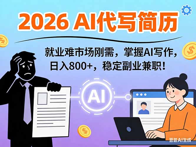 AI代写简历,超暴利,用万能模板月入1-3万实战教程,2026年市场刚需!插图 AI代写简历,超暴利,用万能模板月入1-3万实战教程,2026年市场刚需!插图
