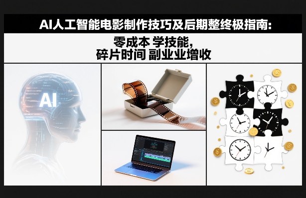 AI人工智能电影制作技巧及后期完整终极指南:零成本学技能,碎片时间副业增收插图 AI人工智能电影制作技巧及后期完整终极指南:零成本学技能,碎片时间副业增收插图