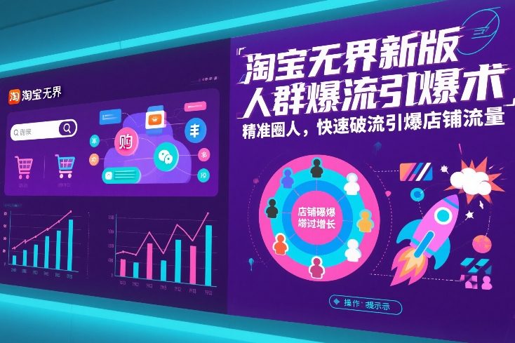 淘宝无界新版人群爆流引爆术,精准圈人,快速破流引爆店铺流量插图 淘宝无界新版人群爆流引爆术,精准圈人,快速破流引爆店铺流量插图
