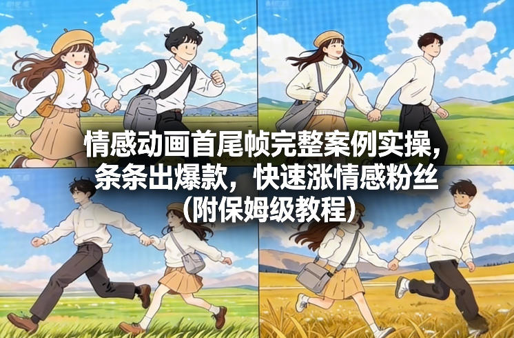 情感动画首尾帧完整案例实操,条条出爆款,快速涨情感粉丝(附保姆级教程)插图 情感动画首尾帧完整案例实操,条条出爆款,快速涨情感粉丝(附保姆级教程)插图